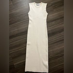 Ivory midi sweater dress